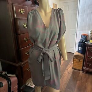 Ulla Johnson Gray and Pink Mini Dress